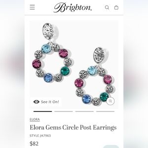 Brighton Elora Gems Circle Crystal Earrings